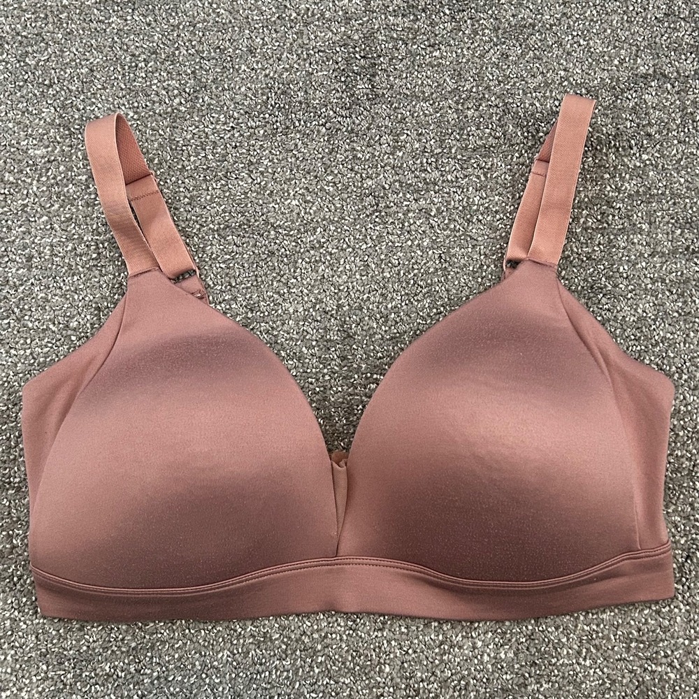 Auden Womens Size 36DD Mauve Lightly Lined Wireless‎ Full Coverage T-Shirt Bra